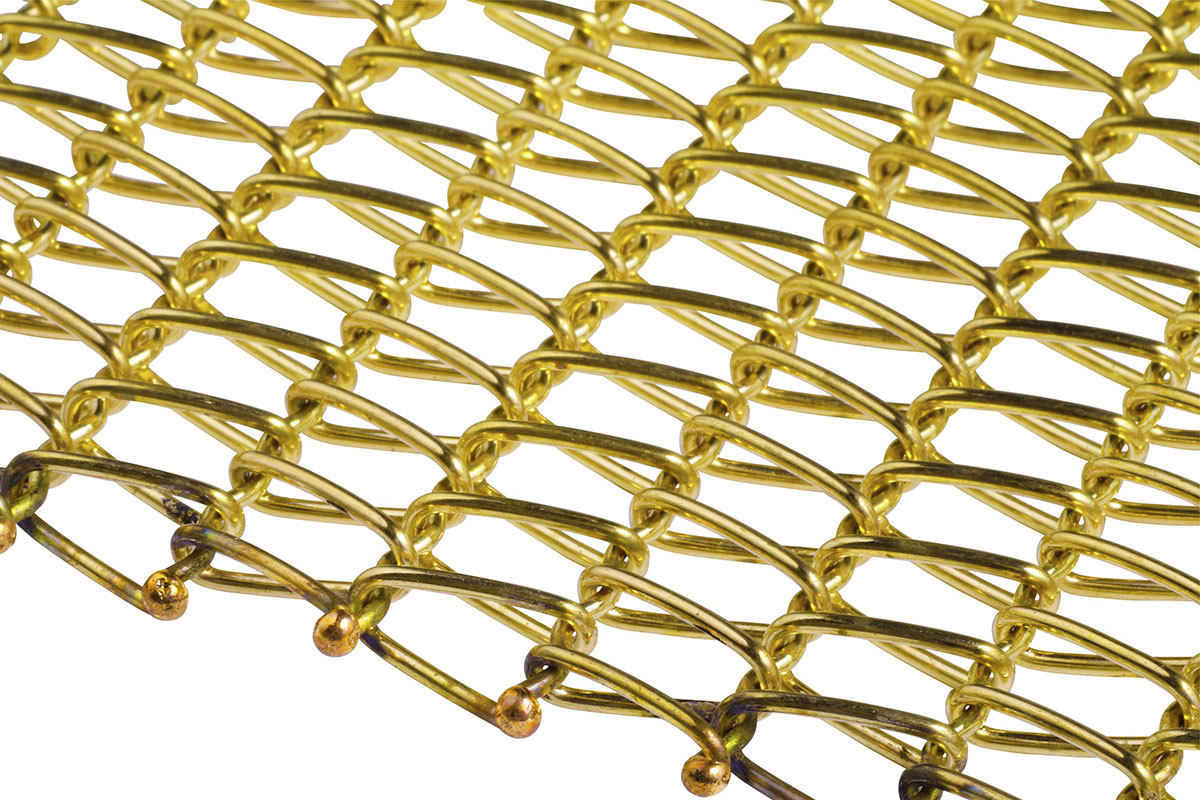 decorative brass spiral mesh